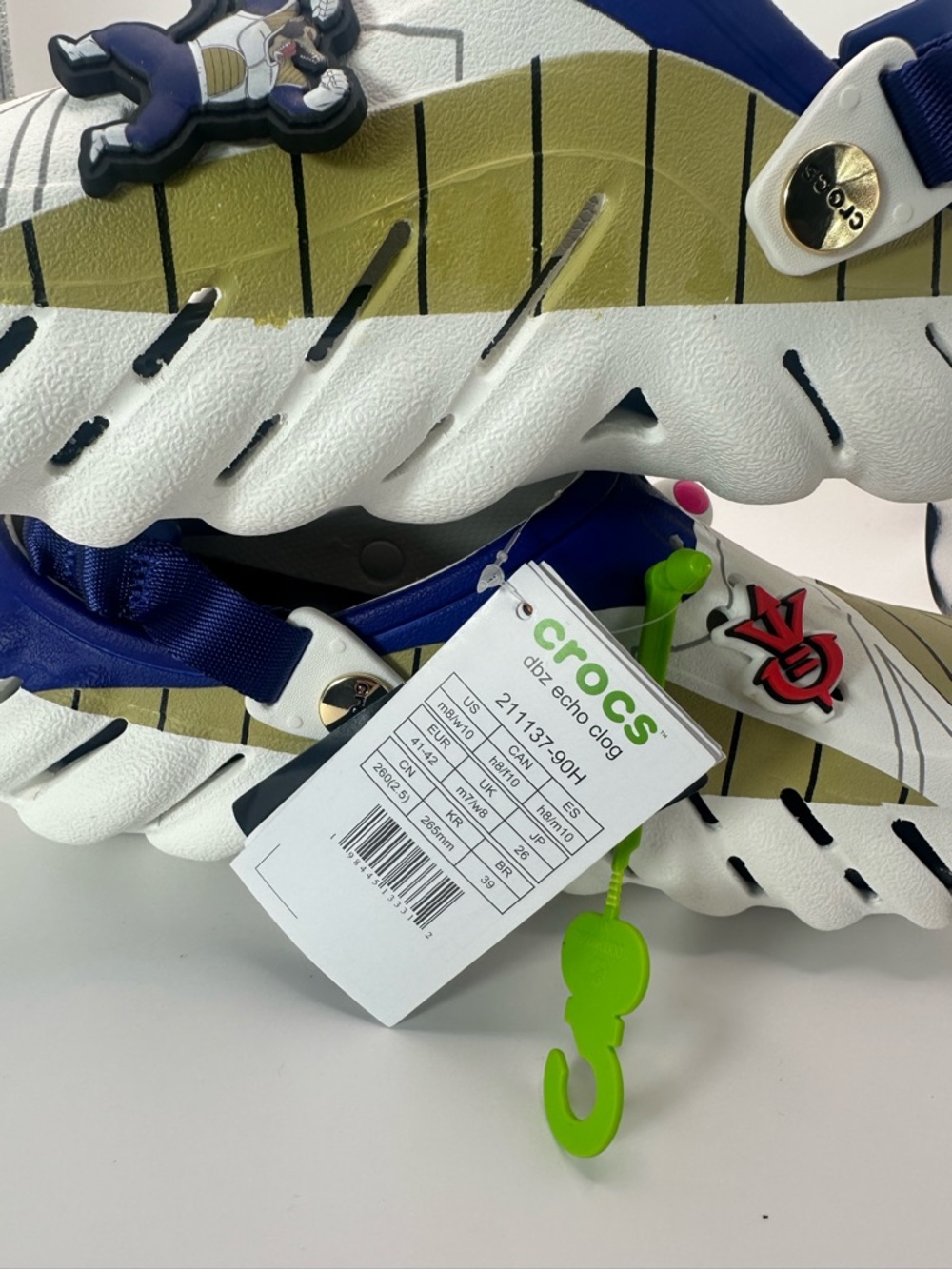 CROCS Dragon Ball Z Themed White, Blue & Tan Classic Clog - Picture 8 of 8